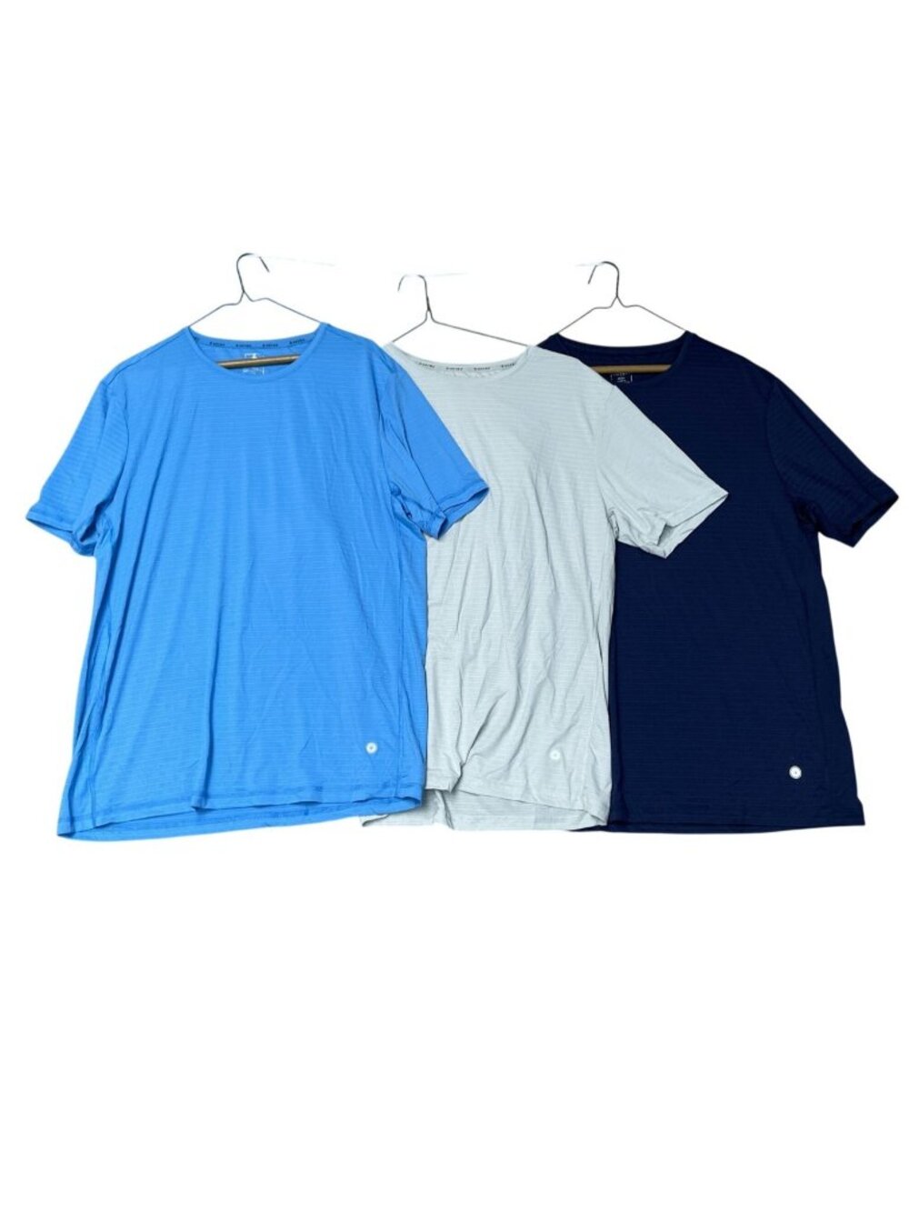 NWOT Soybu Men's L Performance T-Shirts 3-Pack Blue/Gray/Navy Breathable F1271